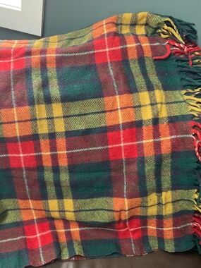 Vintage 1960s Buchanan Tartan 100% Wool Throw by Brant Forde